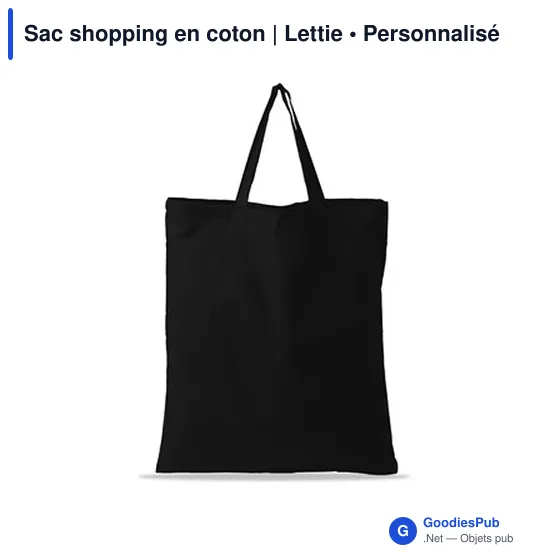 Sac shopping personnalisable en coton avec logo - Lettie - Image 2