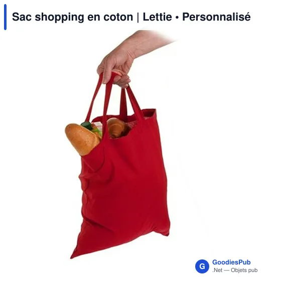 Sac shopping personnalisable en coton avec logo - Lettie - Image 11