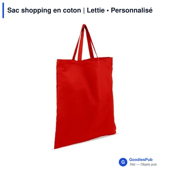 Sac shopping personnalisable en coton avec logo - Lettie - Image 12