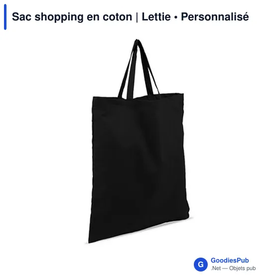 Sac shopping personnalisable en coton avec logo - Lettie - Image 3
