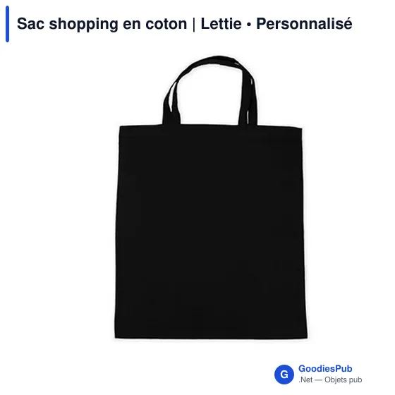 Sac shopping personnalisable en coton avec logo - Lettie - Image 4