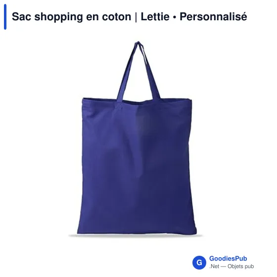 Sac shopping personnalisable en coton avec logo - Lettie - Image 6