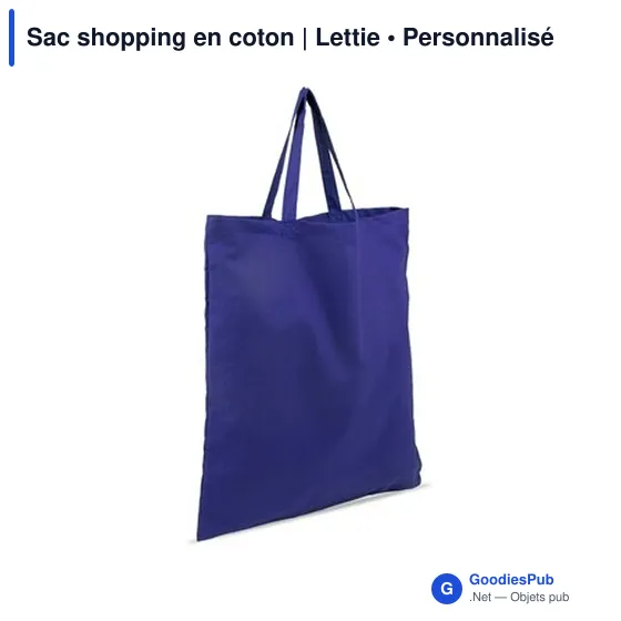 Sac shopping personnalisable en coton avec logo - Lettie - Image 7
