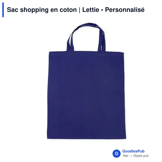 Sac shopping personnalisable en coton avec logo - Lettie - Image 8