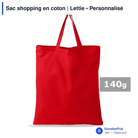 Sac shopping personnalisable en coton avec logo - Lettie - Image 9