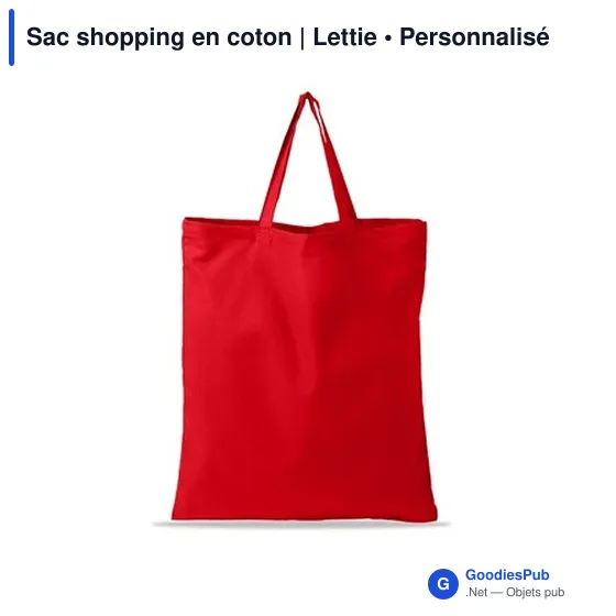 Sac shopping personnalisable en coton avec logo - Lettie - Image 10