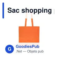 Sac shopping personnalisable en coton Oeko-Tex avec logo entreprise - Miniature 1