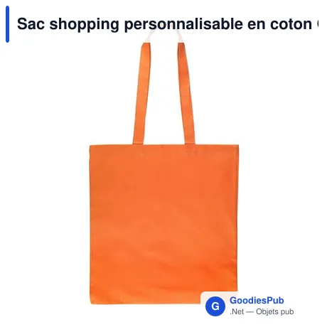 Sac shopping personnalisable en coton Oeko-Tex avec logo entreprise