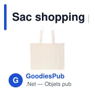 Sac shopping personnalisable en coton avec logo - modèle Leonard - Miniature 1