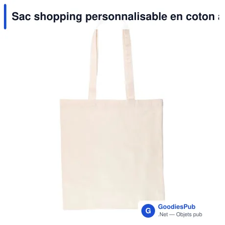 Sac shopping personnalisable en coton avec logo - modèle Leonard
