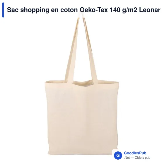 Sac shopping personnalisable en coton avec logo - modèle Leonard - Image 6