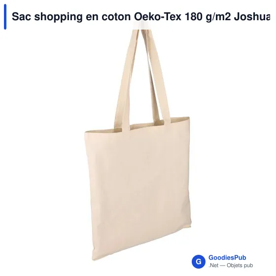 Sac shopping personnalisable en coton avec logo - modèle Joshua - Image 4