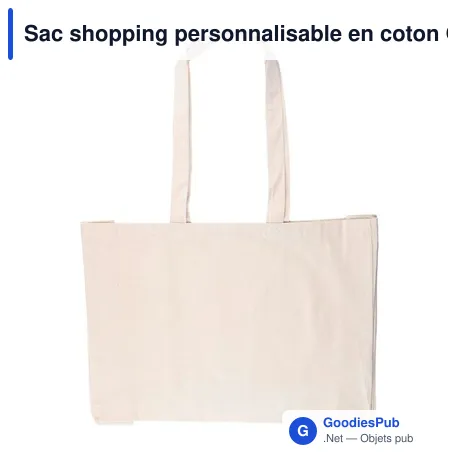 Sac shopping personnalisable en coton Oeko-Tex avec logo