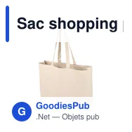 Sac shopping personnalisable en coton Oeko-Tex avec logo - Miniature 3