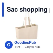 Sac shopping personnalisable en coton Oeko-Tex avec logo - Miniature 4