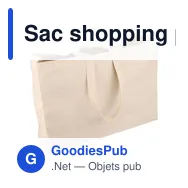 Sac shopping personnalisable en coton Oeko-Tex avec logo - Miniature 5