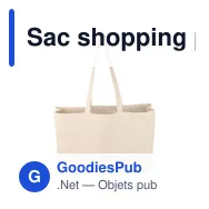 Sac shopping personnalisable en coton Oeko-Tex avec logo - Miniature 6