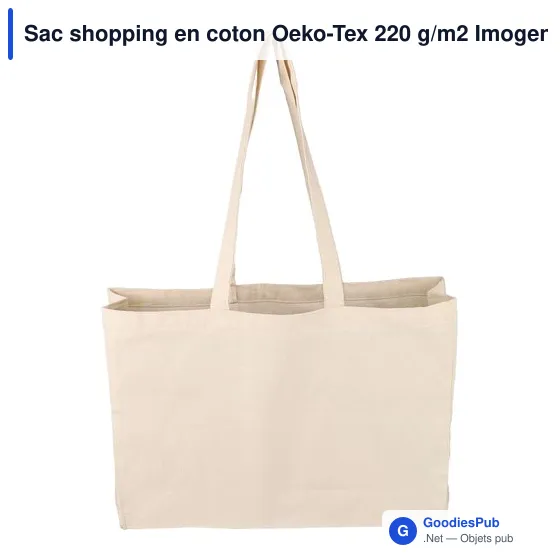 Sac shopping personnalisable en coton Oeko-Tex avec logo - Image 6