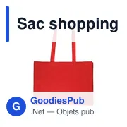 Sac shopping personnalisable en coton avec logo entreprise - Miniature 1
