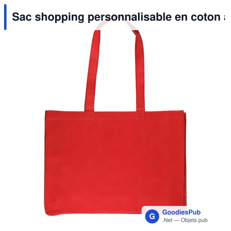 Sac shopping personnalisable en coton avec logo entreprise