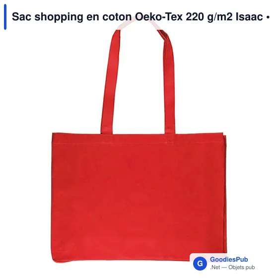 Sac shopping personnalisable en coton avec logo entreprise - Image 1