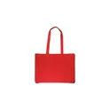 Variante rouge - Sac shopping personnalisable en coton avec logo entreprise