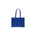 Variante bleu - Sac shopping personnalisable en coton avec logo entreprise