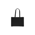 Variante noir - Sac shopping personnalisable en coton avec logo entreprise