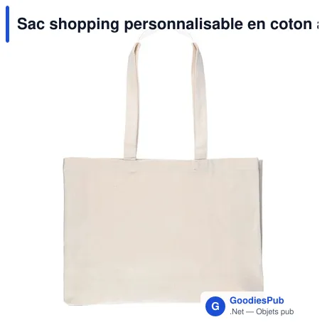 Sac shopping personnalisable en coton avec logo - modèle Harrier