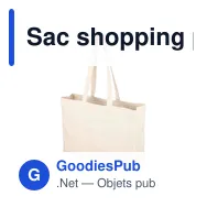 Sac shopping personnalisable en coton avec logo - modèle Harrier - Miniature 3