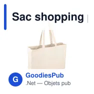 Sac shopping personnalisable en coton avec logo - modèle Harrier - Miniature 4