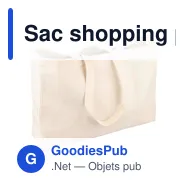 Sac shopping personnalisable en coton avec logo - modèle Harrier - Miniature 5