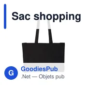 Sac shopping personnalisable en coton Oeko-Tex avec logo entreprise - Miniature 1