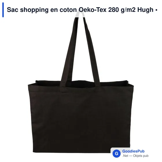 Sac shopping personnalisable en coton Oeko-Tex avec logo entreprise - Image 2