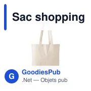 Sac shopping en coton recyclé 280g/m² Marty - Miniature 1
