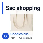 Sac shopping en coton recyclé 280g/m² Marty - Miniature 2