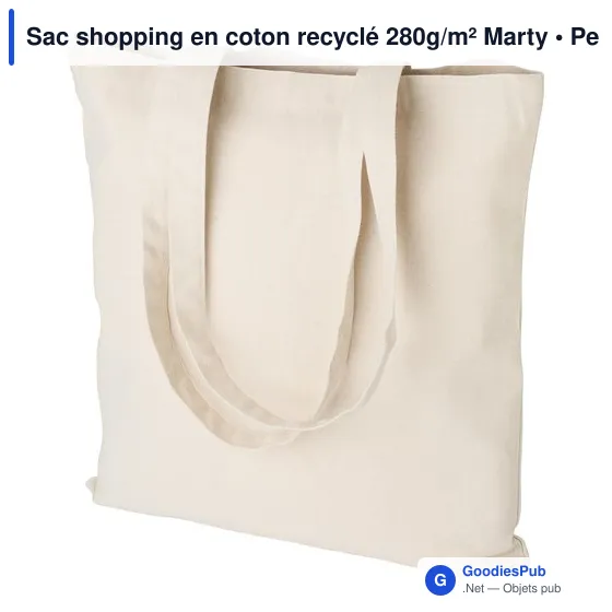 Sac shopping en coton recyclé 280g/m² Marty - Image 2