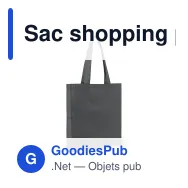 Sac shopping personnalisable en coton recyclé 38x10x42 cm avec logo - Soufflet - Miniature 4
