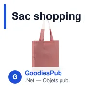 Sac shopping personnalisable en coton recyclé 38x10x42 cm avec logo - Soufflet - Miniature 5