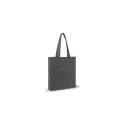 Variante Gris - Sac shopping personnalisable en coton recyclé 38x10x42 cm avec logo - Soufflet