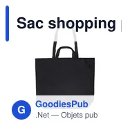 Sac shopping personnalisable en coton recyclé avec logo - Bennett - Miniature 1
