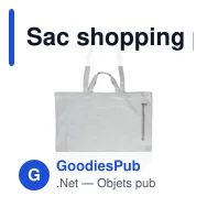 Sac shopping personnalisable en coton recyclé avec logo - Bennett - Miniature 4
