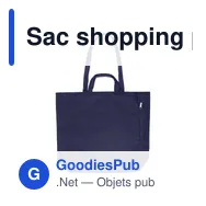 Sac shopping personnalisable en coton recyclé avec logo - Bennett - Miniature 7