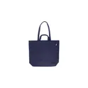 Variante bleu - Sac shopping personnalisable en coton recyclé avec logo - Bennett