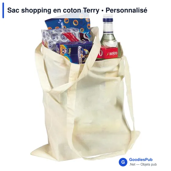 Sac shopping en coton Terry - Image 12