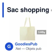 Sac shopping en coton | Wilfred - Miniature 1