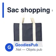Sac shopping en denim personnalisable avec logo - Gretchen - Miniature 1