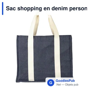 Sac shopping en denim personnalisable avec logo - Gretchen