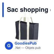Sac shopping en denim personnalisable avec logo - Gretchen - Miniature 4
