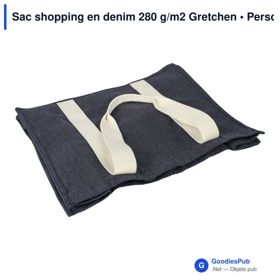 Sac shopping en denim personnalisable avec logo - Gretchen - Image 5